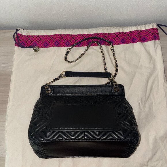 Tory Burch Marion Quilted Shoulder Bag (Black) - Picture 3 of 7